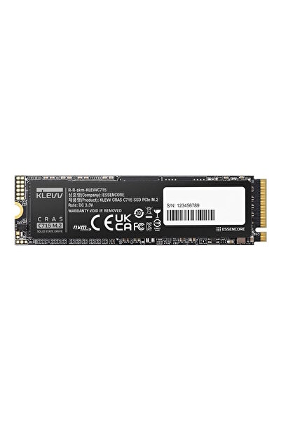 KLEVV Cras C715 512GB NVMe PCIe Gen3 x4 Okuma 3200MB – Yazma 2000MB M.2 SSD (K512GM2SP0-C7T)