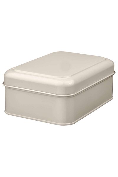 erorex Storage box with lid, light beige, 22x16x8 cm