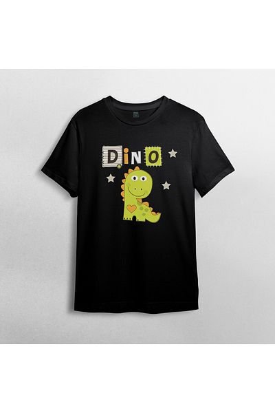 Pixxa Μπλουζάκι Dino Dinosaur Crew Neck 100% βαμβακερό μοντέλο 1