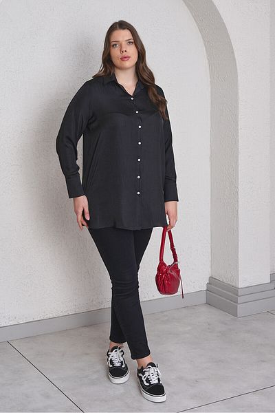 Büyük Moda Basic Satin Shirt