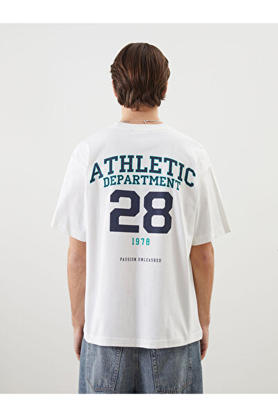 LC Waikiki Ανδρικό μπλουζάκι LCW Crew Neck με εμπριμέ χτενισμένο βαμβάκι