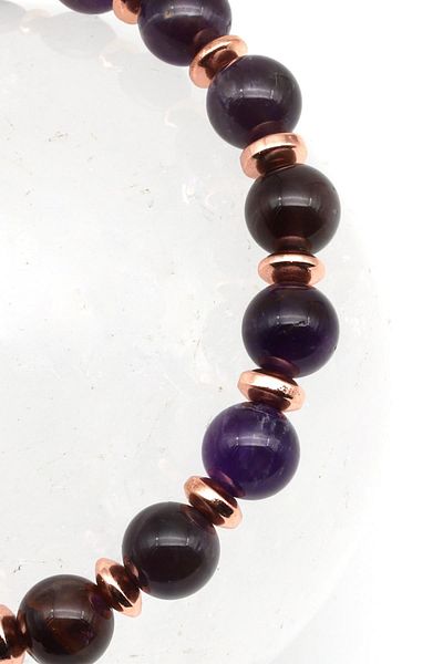 Sahra Amethyst Natural Stone Macrame Knitted Bracelet