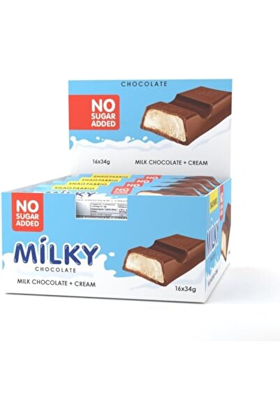 SNAQ FABRIQ شوكولاتة الحليب بحشوة كريمية، علبة 34 جرام تحتوي على 16 قطعة