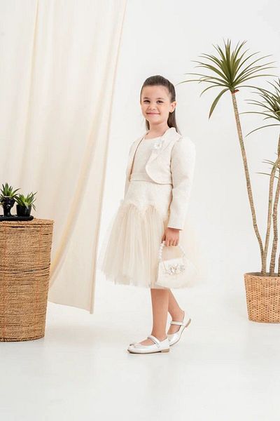 CRASSİ Girl's Tulle Jacket Bag Dress