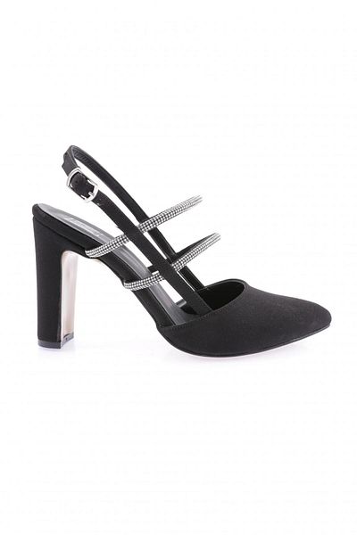 DGN Pantofi cu toc pentru femei Scuba negri - 42733910