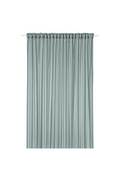 erorex Sheer curtain, 1 piece, with heading tape/turquoise, 300x300 cm