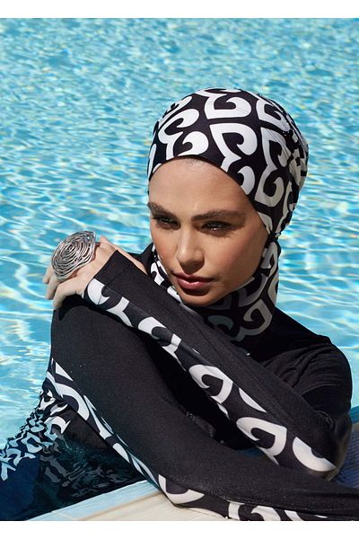Mayovera Hijab Bonnet - Logo Motif Sea Bonnet