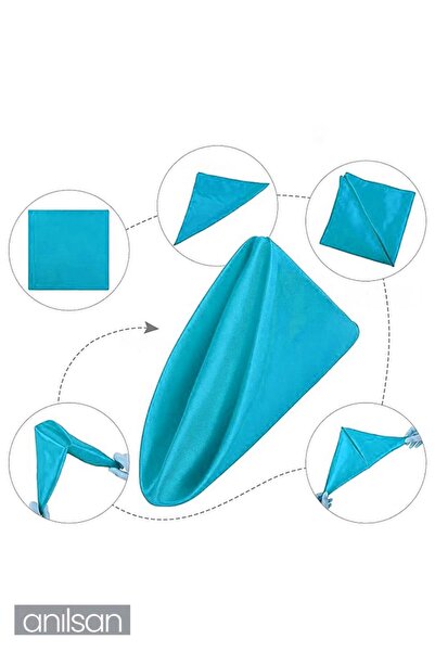 Anılsan Light Blue 50X50 cm 100% Cotton 2-Piece Napkin - Kitchen Cloth and Tableware Presentation Service