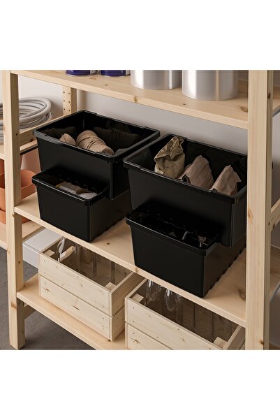 erorex Storage box, black, 35x25x14 cm/9 l