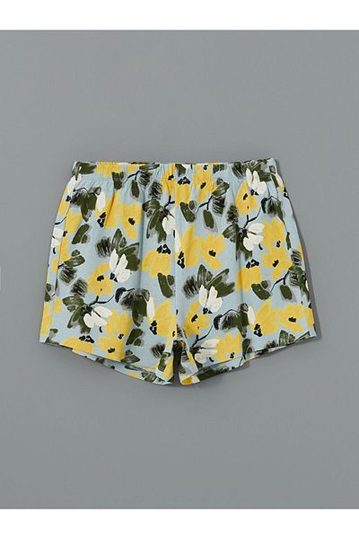 LC Waikiki Lcw Dream Blue Elastic Waist Floral Women's Shorts Pyjama Bottoms