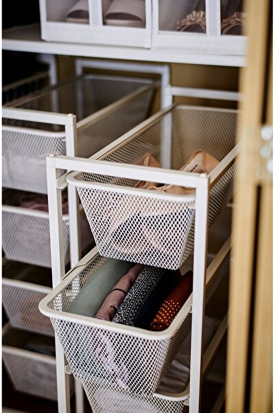 erorex Mesh basket, white, 25x51x15 cm