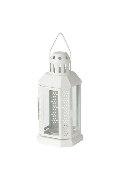 erorex Lantern for tealight, in/outdoor, white, 22 cm