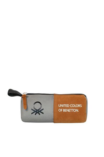 United Colors of Benetton Suport pentru stilou triunghiular pentru copii unisex sofisticat cu un singur compartiment Gri / BNT.0008