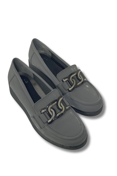 casso Women's Daily Wedge Sole Comfortable Shoes with Snap Buckle