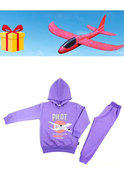 skycott Dječji trenerka sa temom pilota i igračka avion
