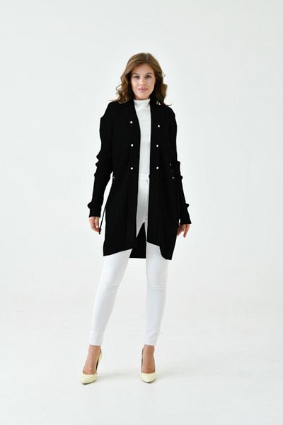 NİSUM MODA Eyelet Detail Lace Cardigan