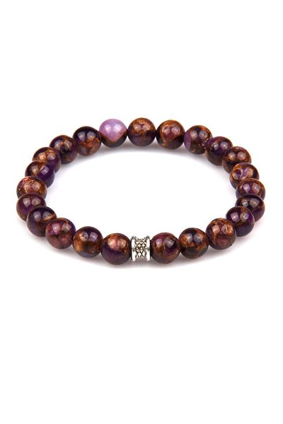 Sahra Murano Quartz Natural Stone Bracelet 8 mm Sphere Cut