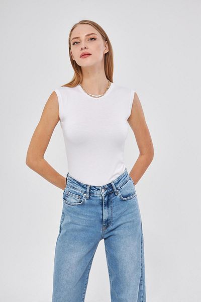 Irmak Kerekli Zero Sleeve Crew Neck Badi Viscose Lycra Body 109