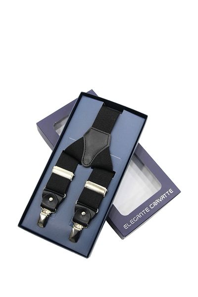 Elegante Cravatte Μαύρο Χρώμα Πολυτελές Παντελόνι Salopet