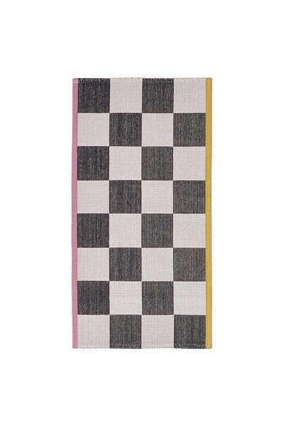 erorex Rug, flatwoven, white/black, 60x120 cm