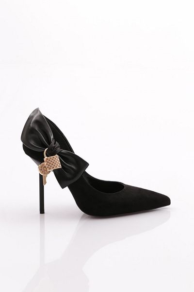 DGN 4537 Model Black Women's Heeled Shoes - Calf