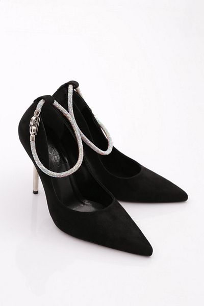DGN 4526 Model Black Women's Heeled Shoes - Calf