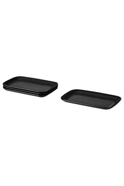 Generic Plate, matt dark grey, 30x18 cm