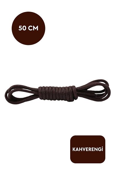 Cici Bebe Ayakkabı Brown Round Classic Shoes Waxed Laces 1 Pair 50 cm