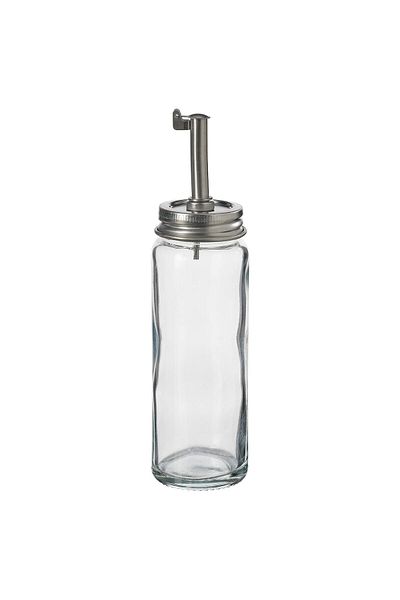 erorex Oil/vinegar bottle, clear glass/stainless steel, 16 cm