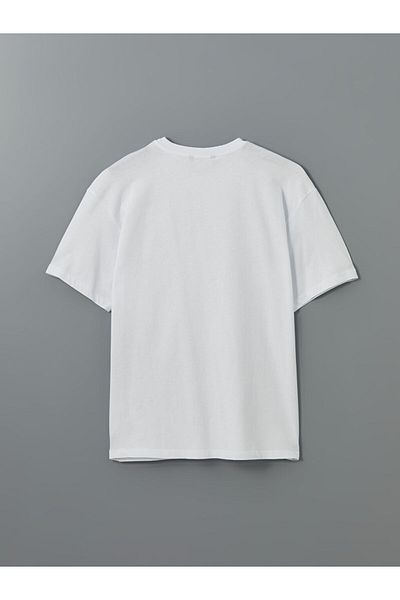 LC Waikiki Tricou pentru bărbați din bumbac pieptănat cu imprimeu cu decolteu rotund de sezon nou - S5J744Z8