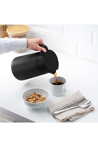 erorex Vacuum flask, black, 1.2 l