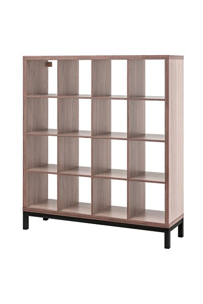 Generic Shelving unit with underframe, walnut effect/light grey black, 147x16...