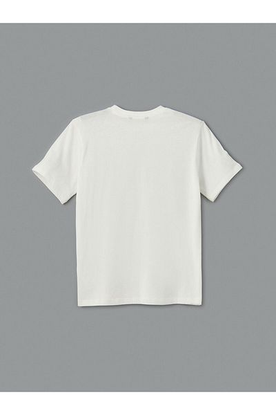 LC Waikiki New Season Crew Neck εμπριμέ χτενισμένο βαμβακερό ανδρικό Tisort - S5KV30Z8