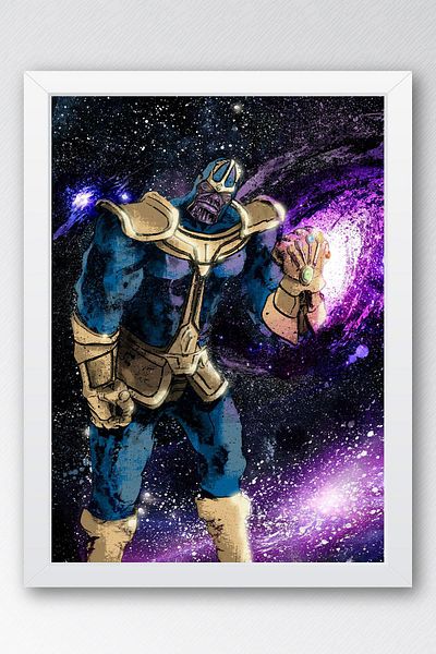 Saturn Pictură înrămată Thanos - Pictură poster film Marvel