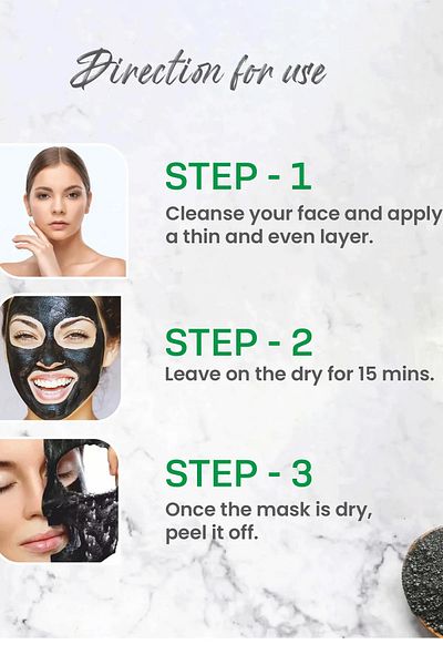 OrdoVeni Peel-Off Face Mask - Purifying Effect Against Blackheads, Deep Cleansing - 250ml