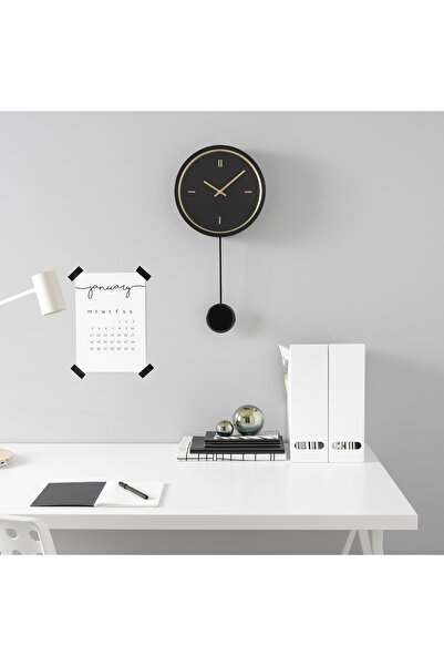 erorex Wall clock, black, 26 cm