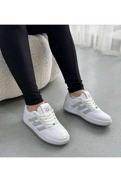 mustey Unisex White Sneakers