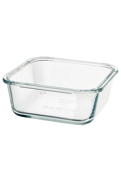 erorex Food container, square/glass, 600 ml