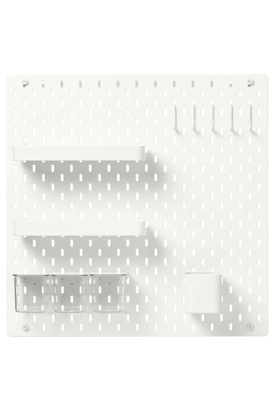 Generic مجموعة ألواح خشبية، بيضاء، 56×56 سم