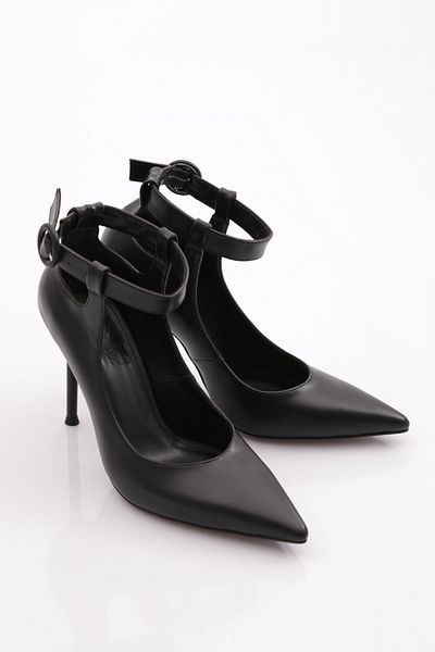DGN 1081 Pantofi de seara cu toc pentru dama negri