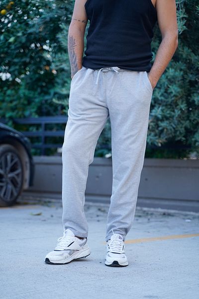 EydaMoon Ανδρικό Pique Sweatpants Double Leg Jogger Pantalon