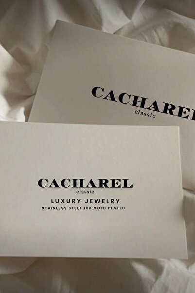 Cacharel Classic paslanmaz Çelik Küpe 18k Altın Kaplama