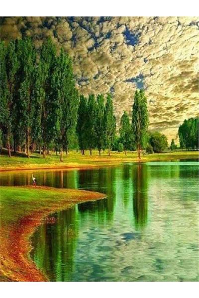 pixartsanat Lake Side 40X60 Pixart Art Diamond Mosaic Painting Diamond Turkey