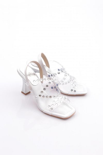 DGN Rochie de seara de dama din satin argintiu Pantofi cu toc - Cravata la spate 2193128