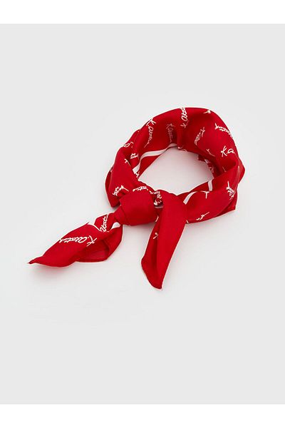 LC Waikiki Red Atatürk Printed Girl's Scarf