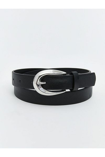 LC Waikiki Lcw Accessories Black Leather Look Women's Belt