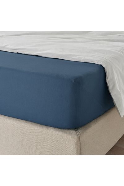 erorex Fitted sheet, dark blue, 160x200 cm