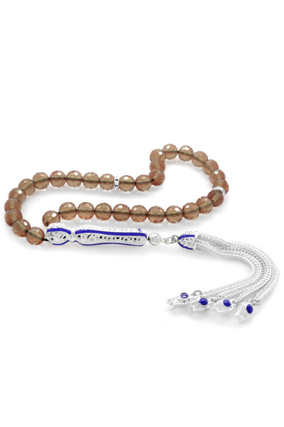 Tesbihane Alpaka Püsküllü Mavi Mineli Küre Kesim Sultanit Tesbih