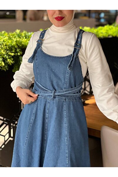 Esre Store 4427 - Kot Jile Elbise Mavi