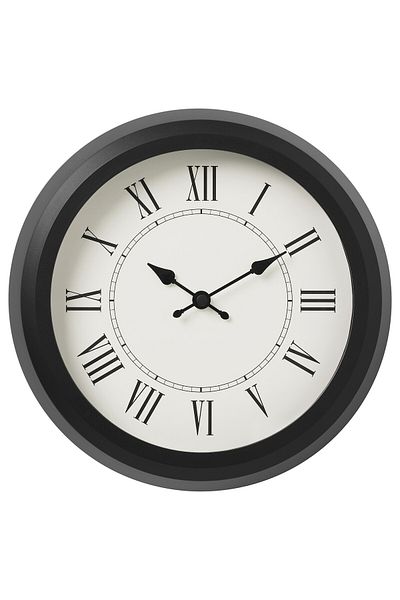 erorex Wall clock, black, 25 cm